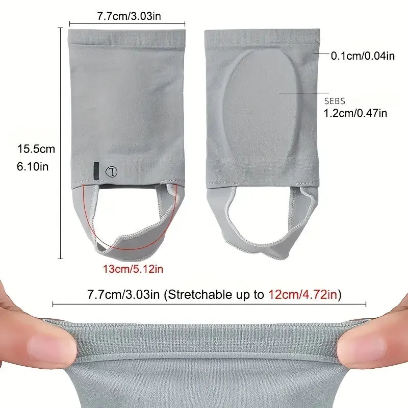 1 Pair Metatarsal Compression Arch Support Sleeves with Gel Pad