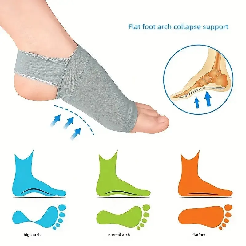 1 Pair Metatarsal Compression Arch Support Sleeves with Gel Pad