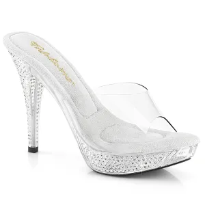 4 1/2" Heel Rhinestone Mule  (ELEGANT-401)