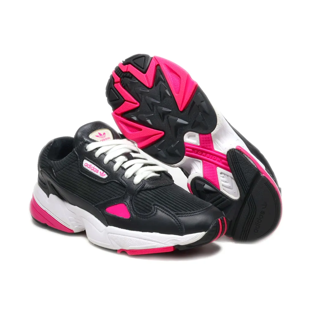 Adidas Falcon Sport Shoes Leather Black Colour For Women