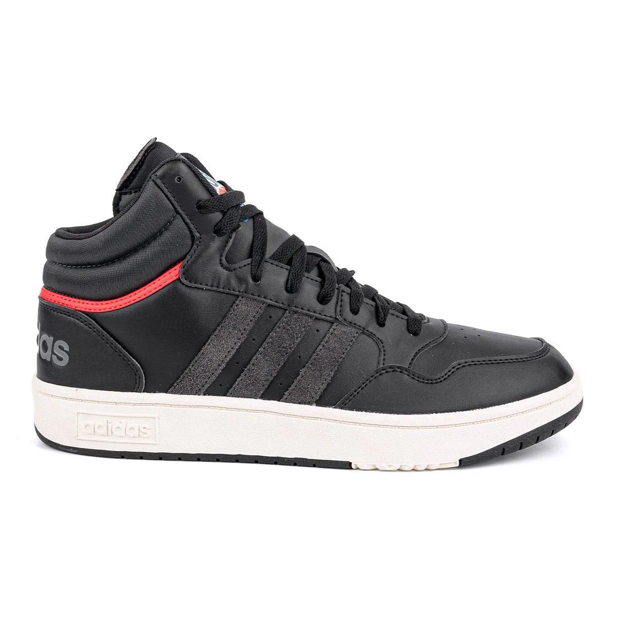 Adidas Hoops 3.0 Classic Vintage Sport Shoes Leather Black Colour For Men