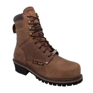 AdTec Men's 9" Steel Toe Super Logger Brown