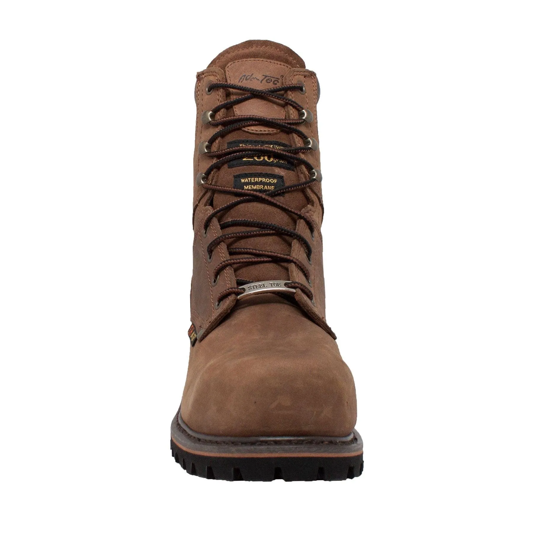 AdTec Men's 9" Steel Toe Super Logger Brown