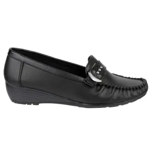 Amblers Hula Womens Slip On Shoes Black