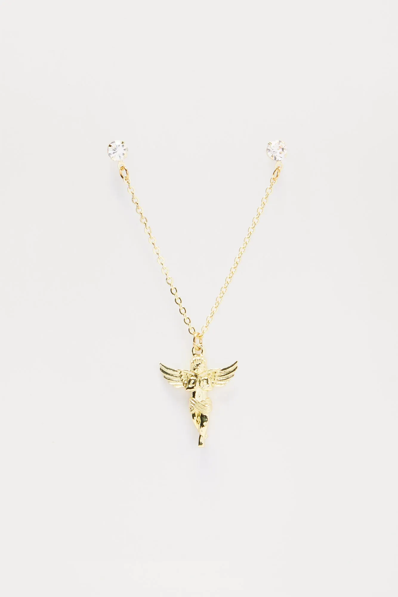 Angel Hat Chain Pin - Gold