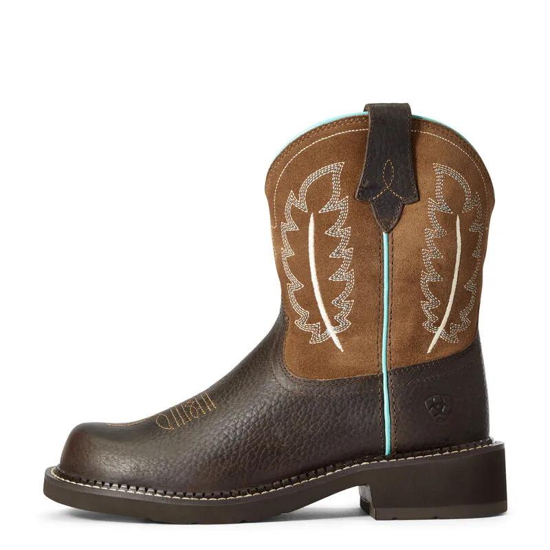 'Ariat' Women's 8" Fatbaby Feather II Western Round Toe - Dark Cottage