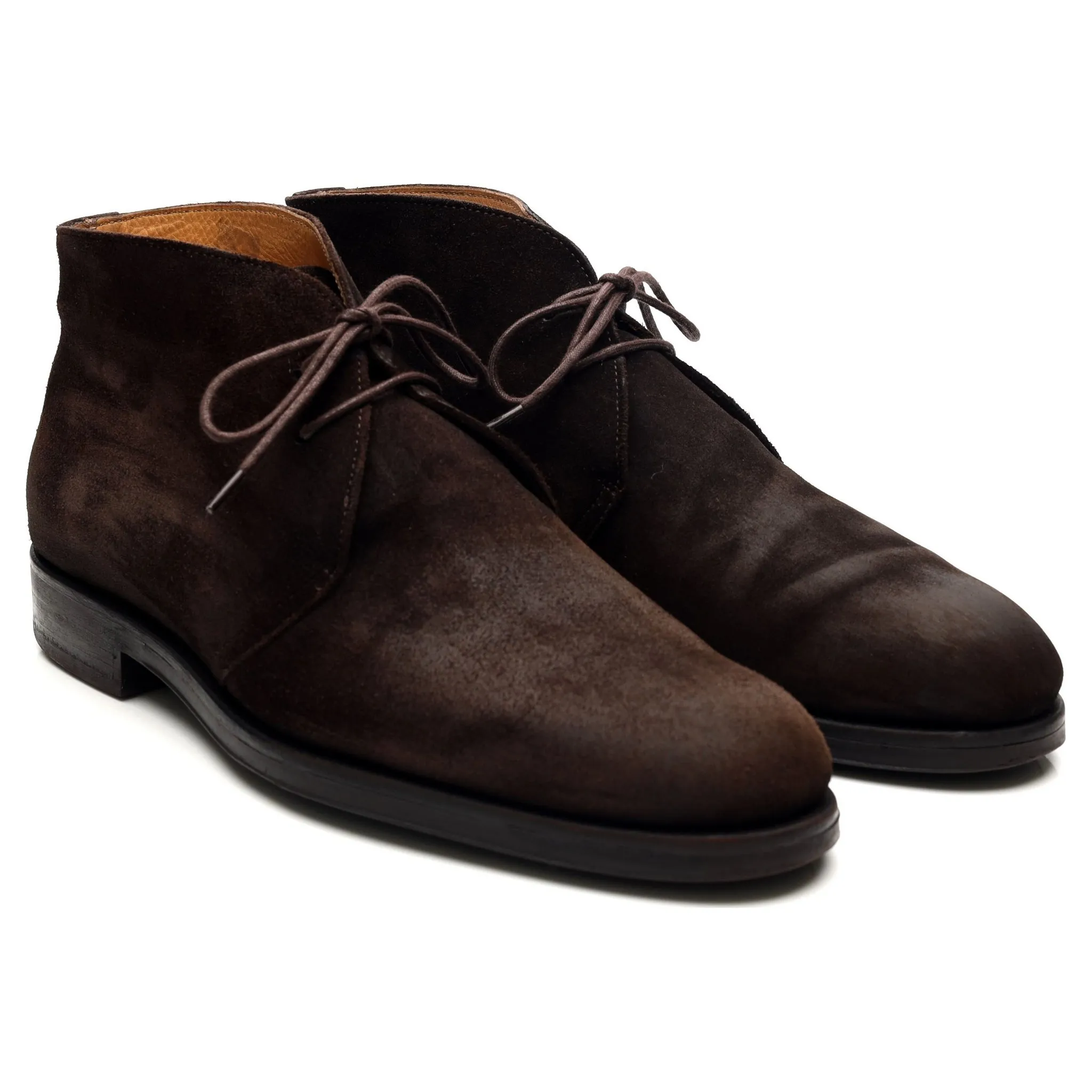 'Augusta' Dark Brown Suede Chukka Boots UK 10