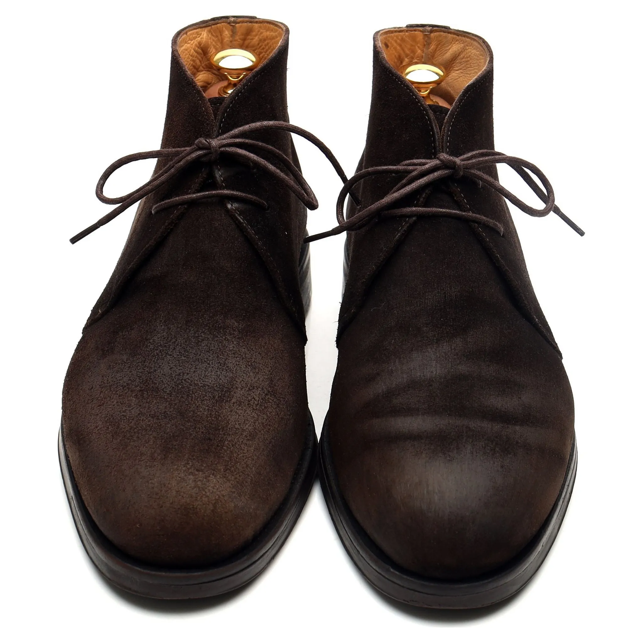 'Augusta' Dark Brown Suede Chukka Boots UK 10