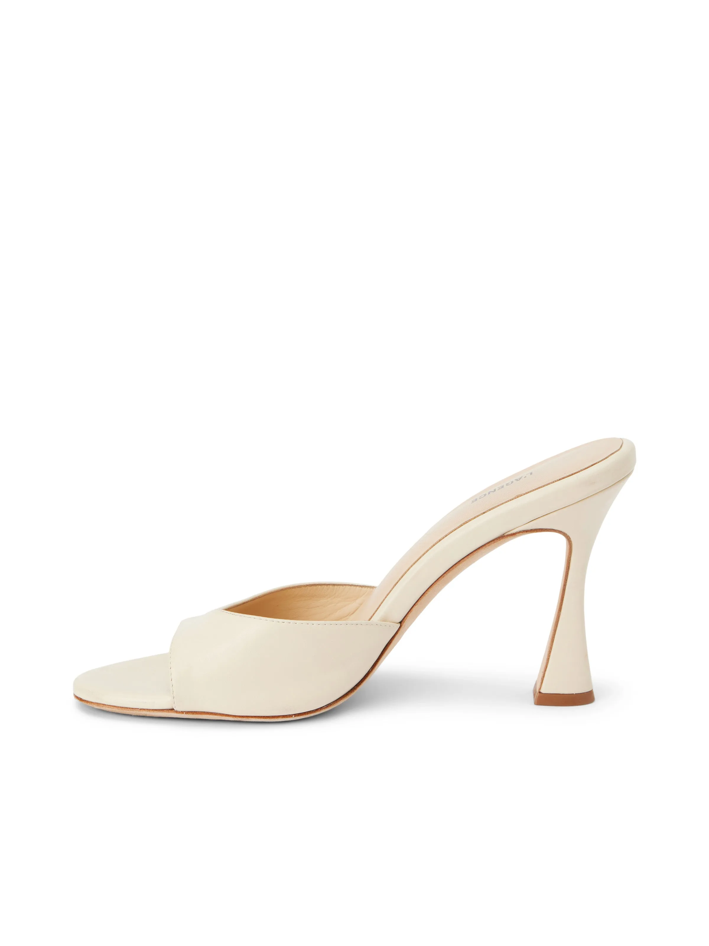 Avery Leather Peep-Toe Mule