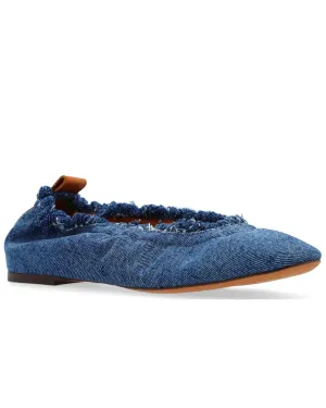 Ballerina Flat in Denim