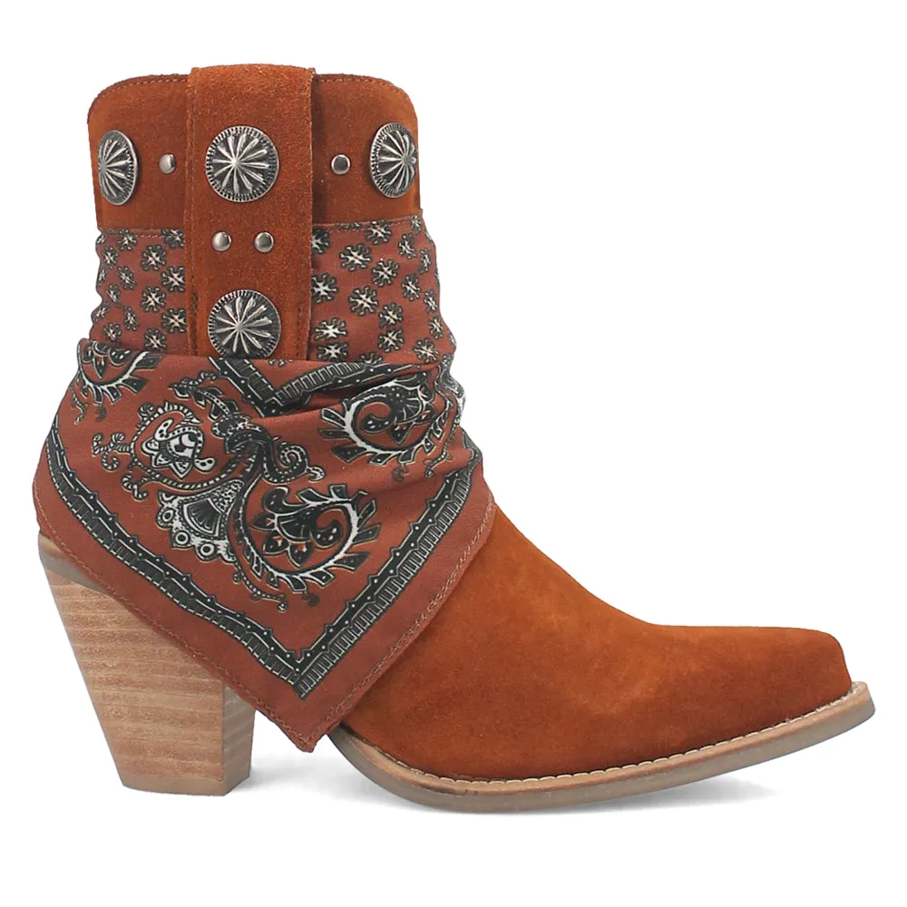 Bandida Paisley Studded Toe Cowboy Booties