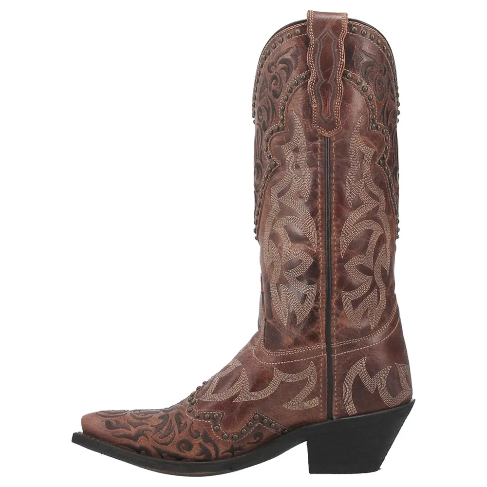 Braylynn Embroidered Studded Snip Toe Cowboy Boots