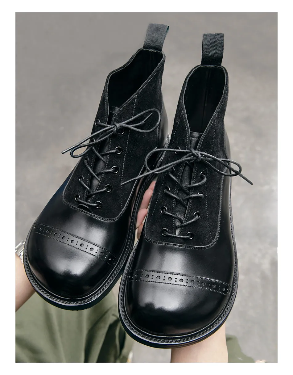 Broad Toe Balmoral Boots