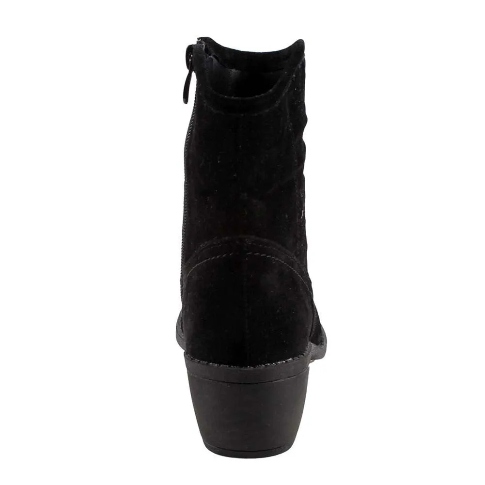 Calico-2 Black Women Cowboy Ankle Booties