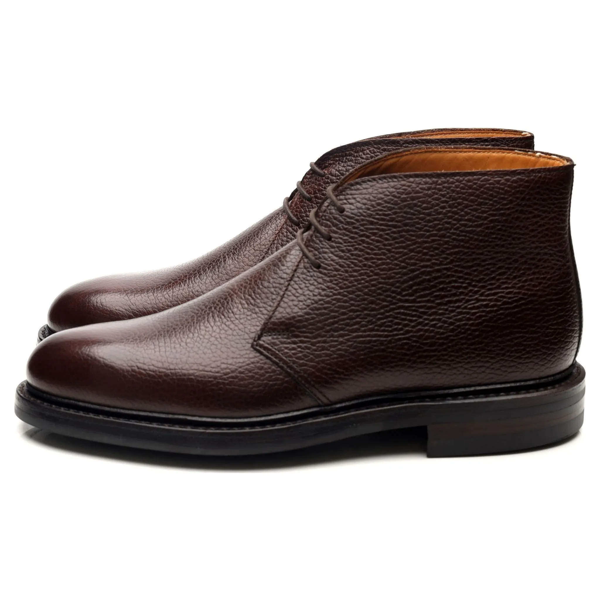 'Chepstow' Dark Brown Leather Chukka Boots UK 6 E