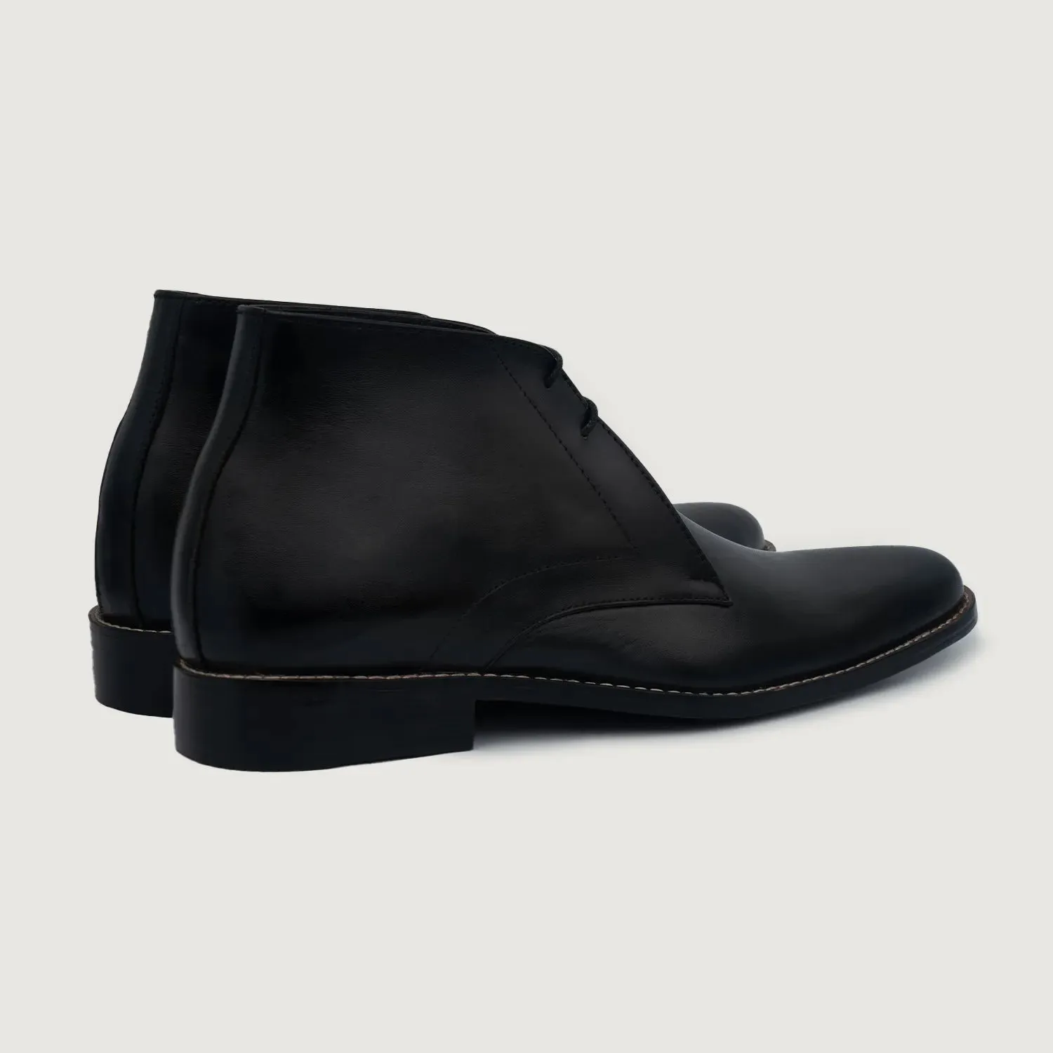 Corry Chukka Black Leather Boots