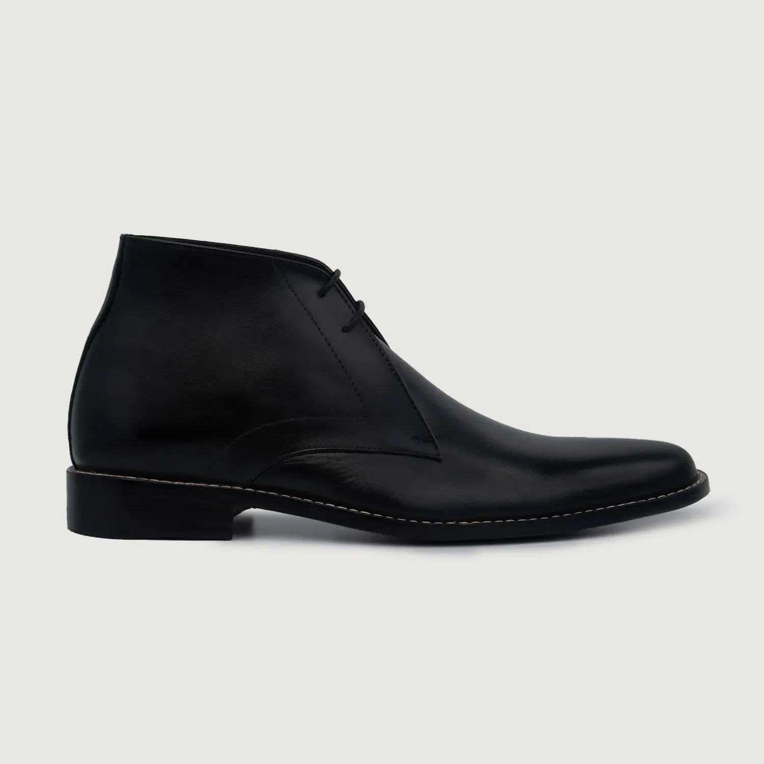 Corry Chukka Black Leather Boots