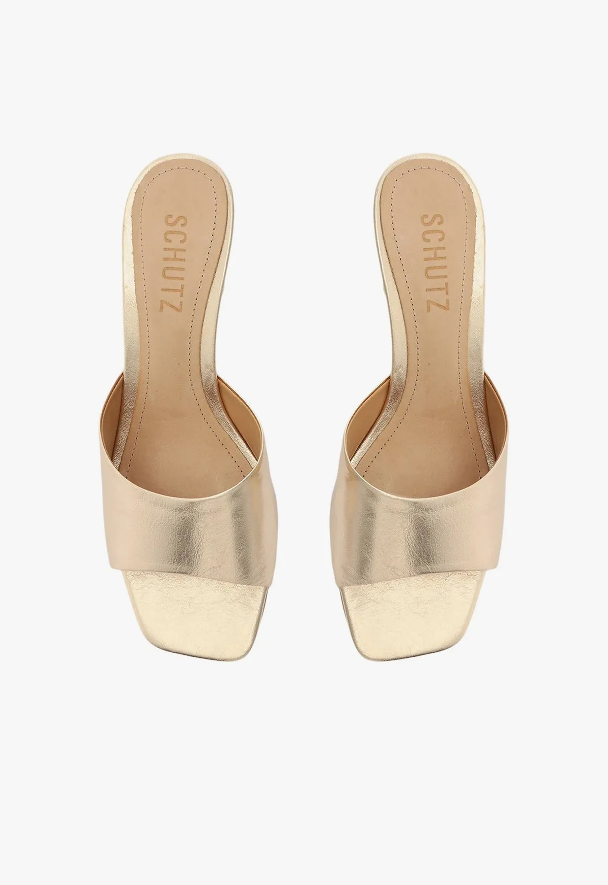 Dethalia Metallic Leather Sandal