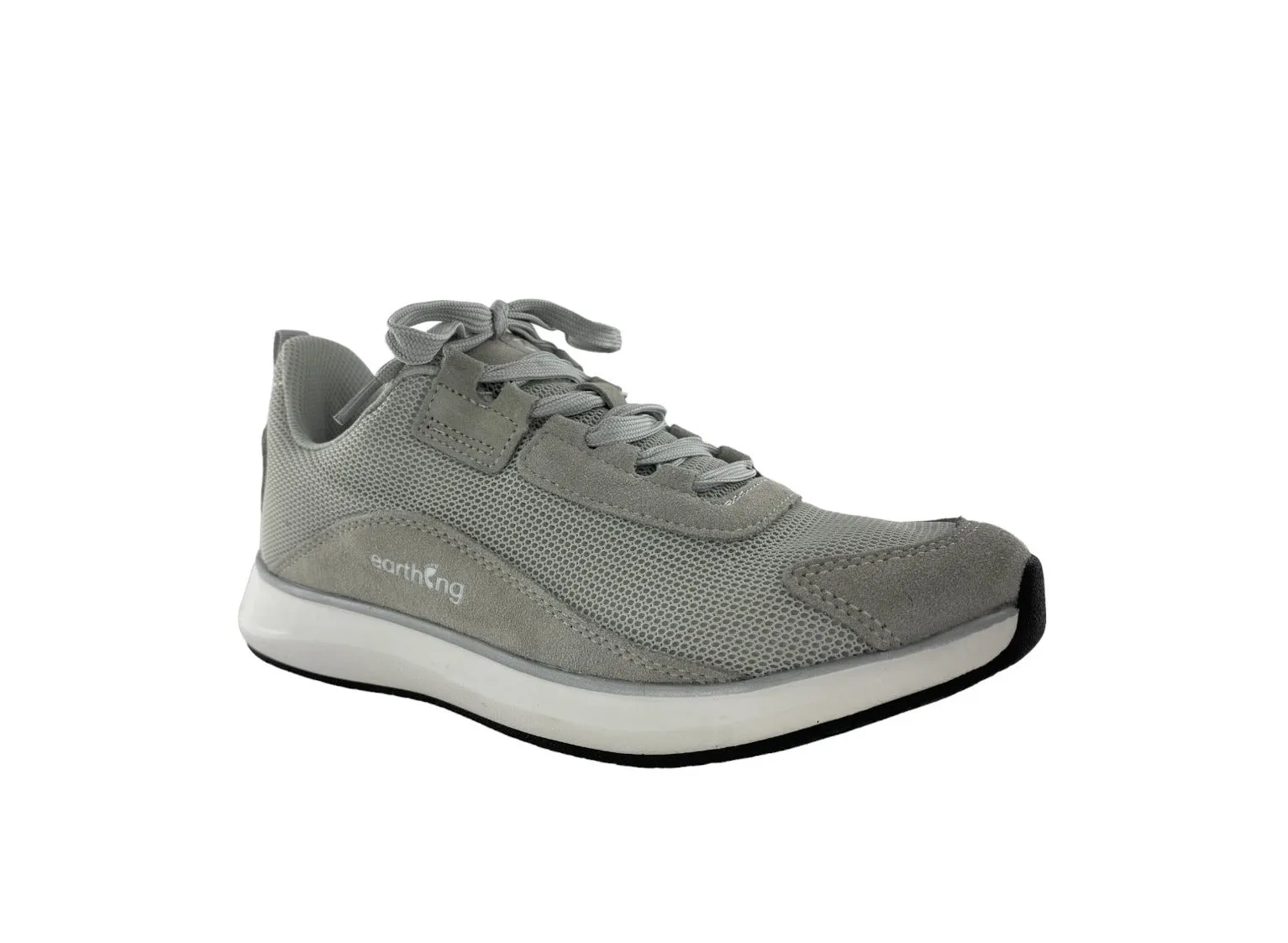 Earthing Women's Sedona Grey Suede Leather Trail Running Grounded Shoe