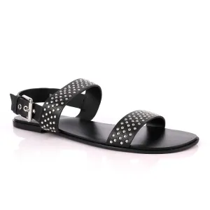 Giuseppe Zanotti Black studded Zak Sandal