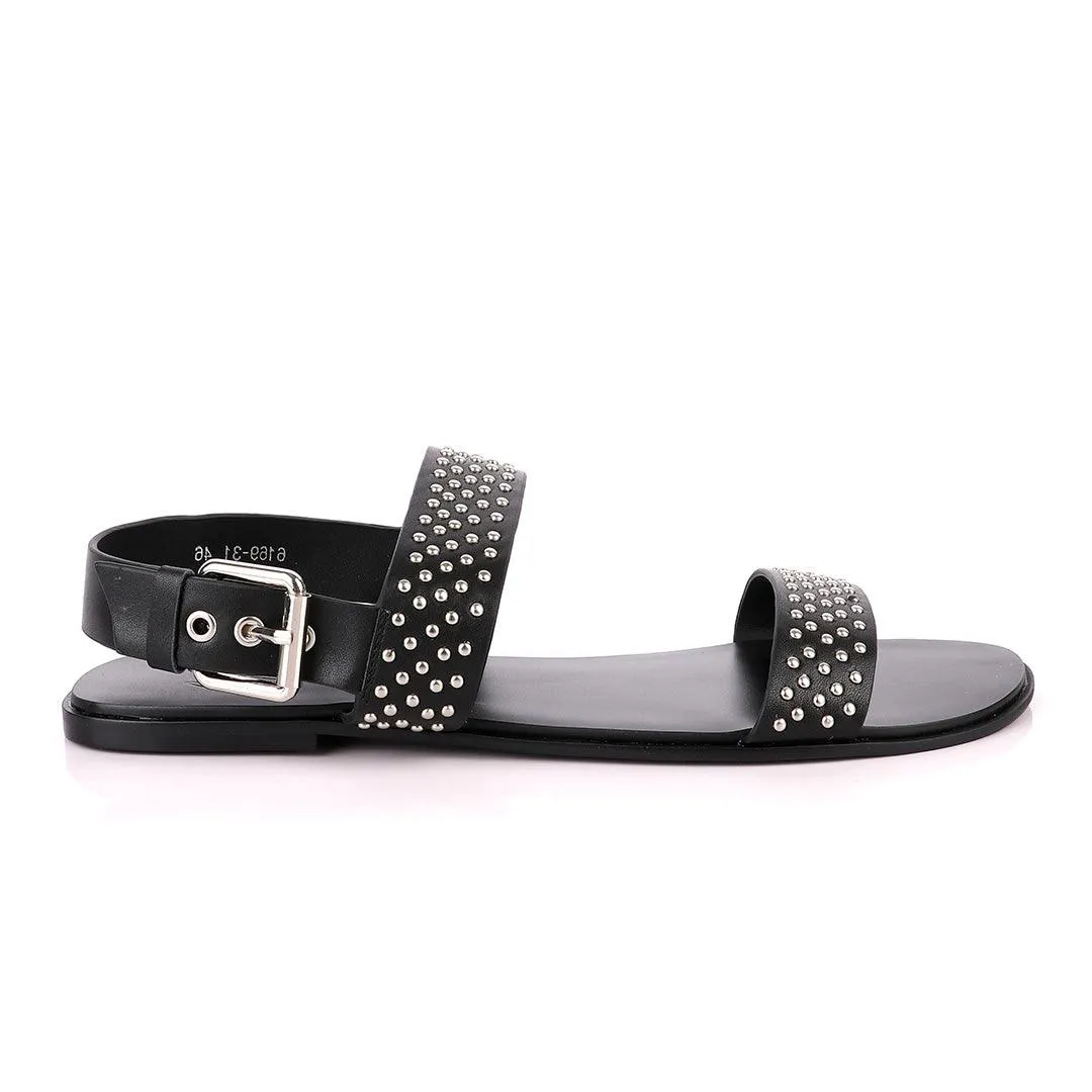 Giuseppe Zanotti Black studded Zak Sandal