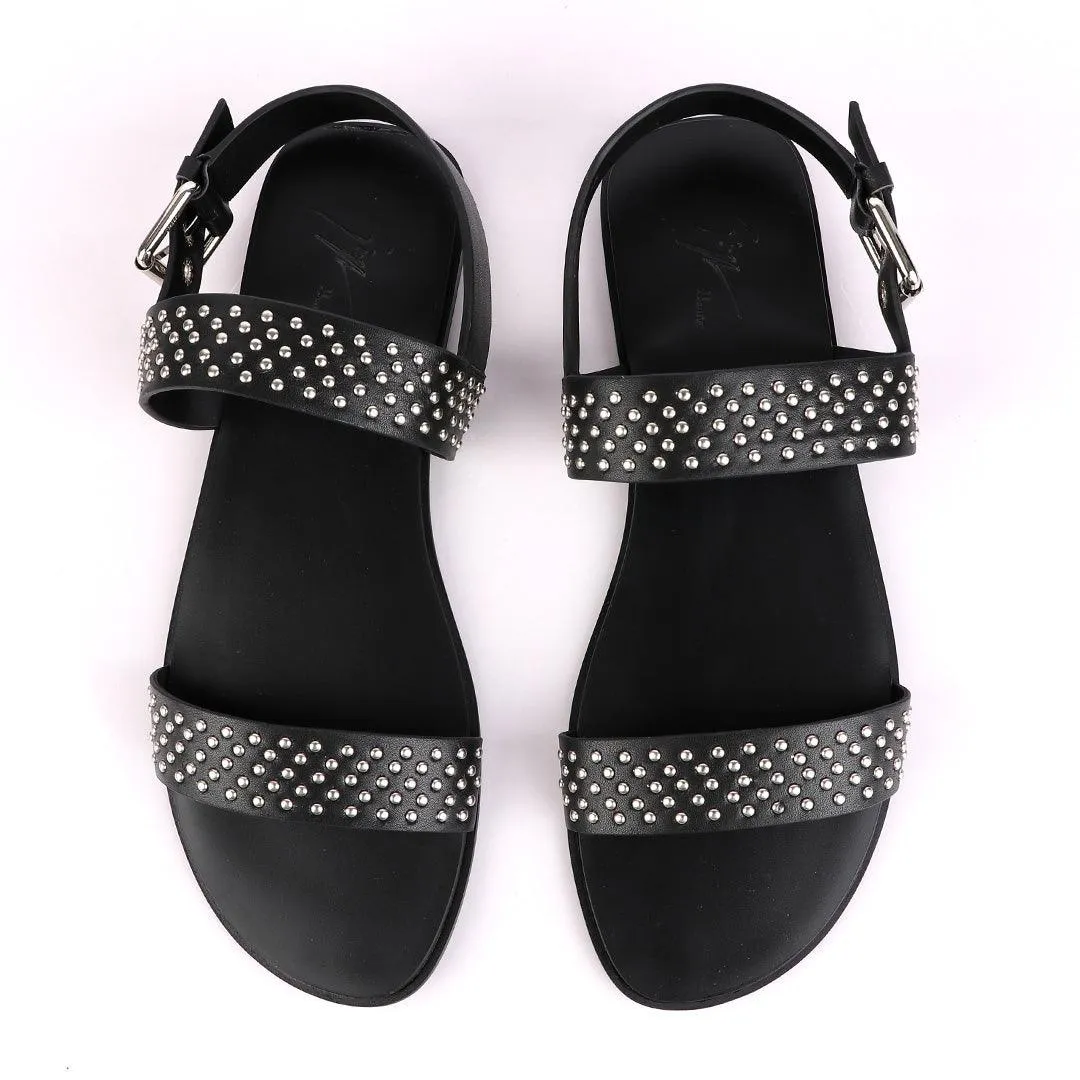 Giuseppe Zanotti Black studded Zak Sandal