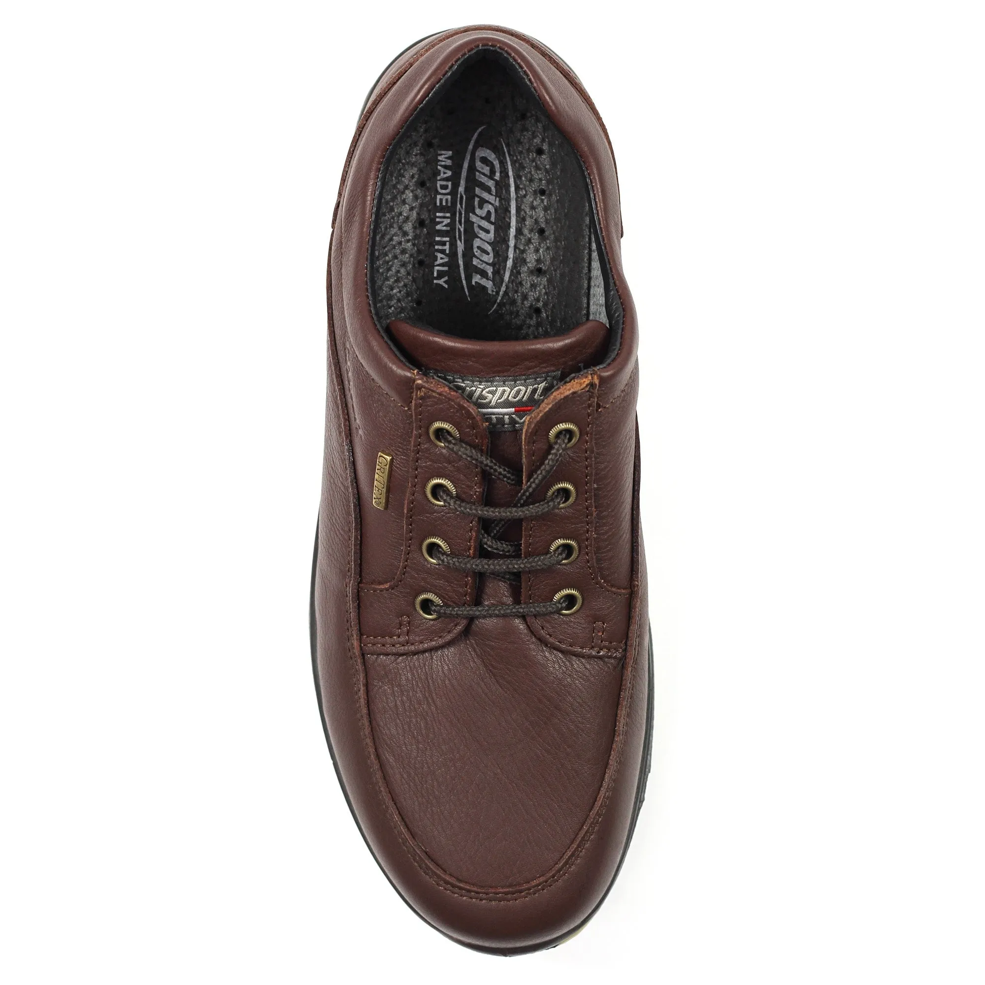 Grisport Livingston Brown Shoes Leather Walking Shoe Water Resistant Comfort