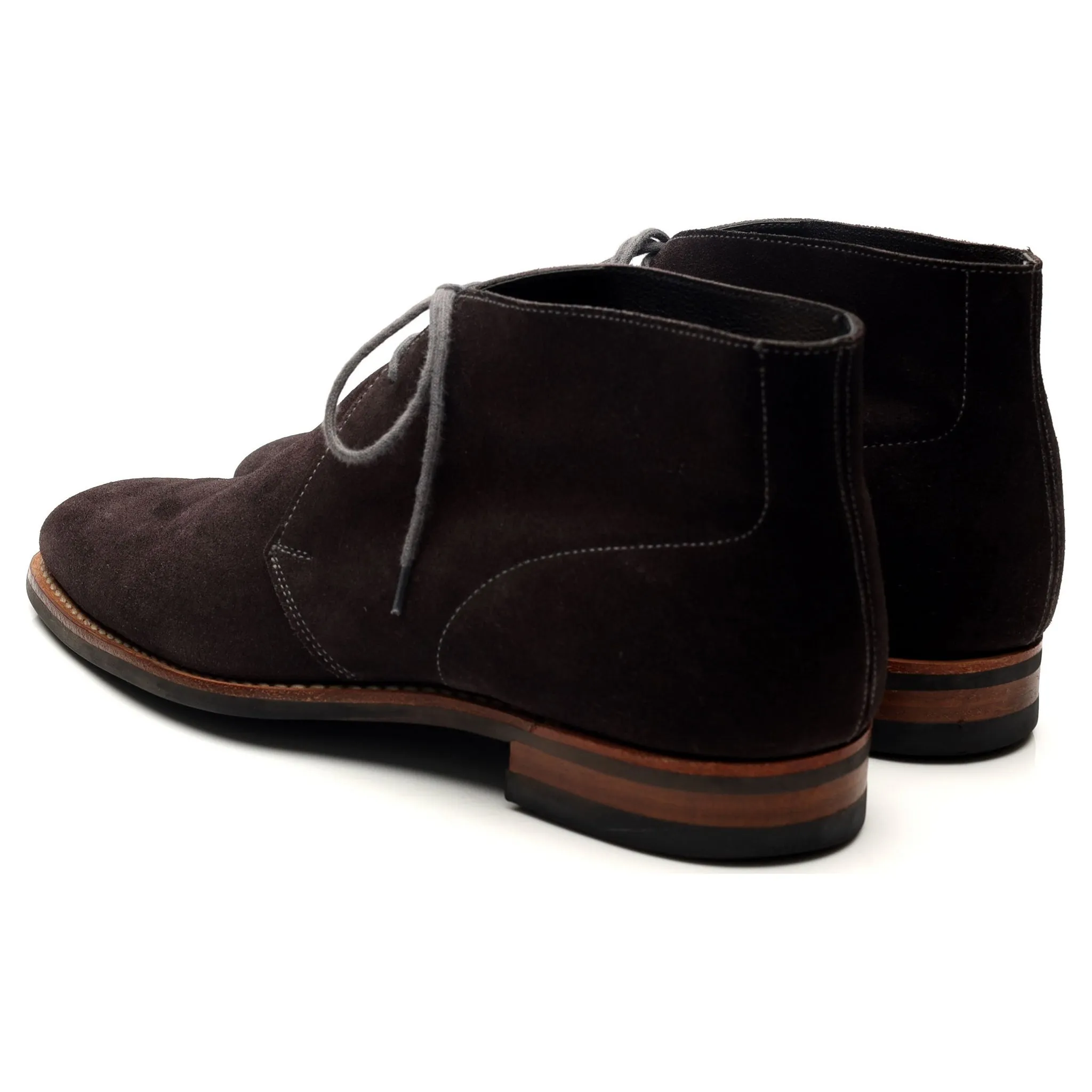 'Hartland' Dark Grey Suede Chukka Boots UK 7.5 E