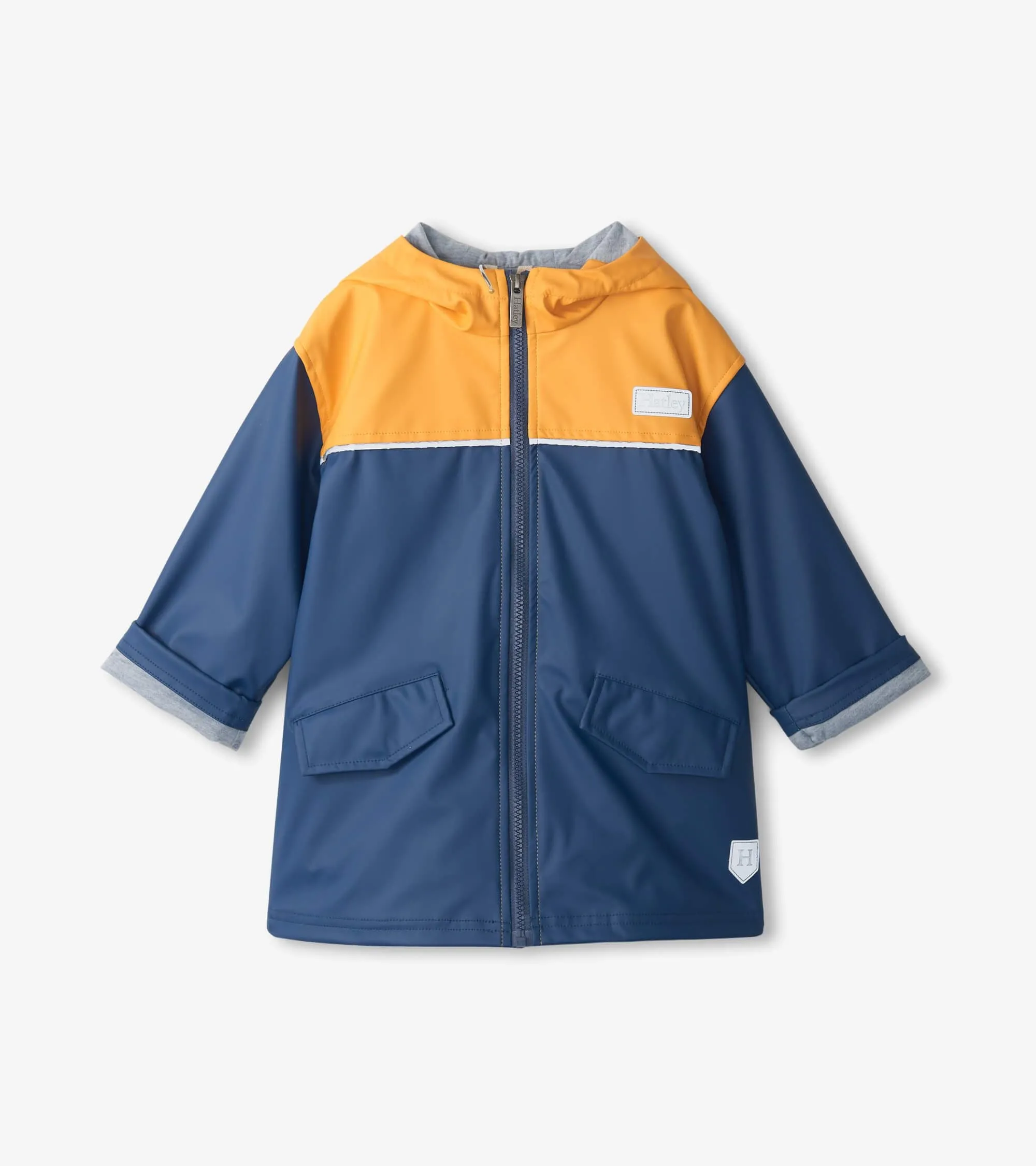 Hatley Mariner Rain Jacket - Yellow and Navy