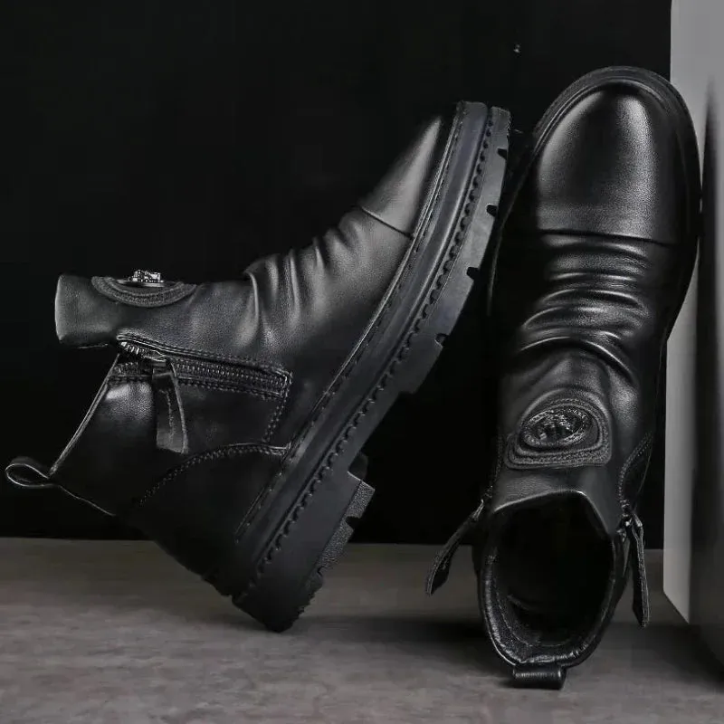 High Top Men's Leather Boots