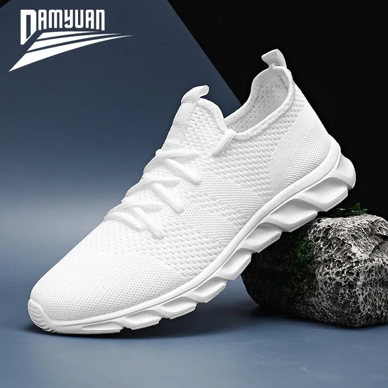 Hnzxzm Men Casual Shoes Men Sneakers Brand Men Shoes Loafers Slip On Male Mesh Flats Big Size Breathable Spring Autumn Summer