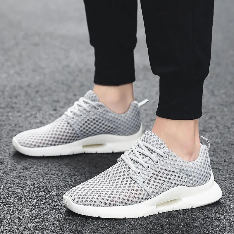 Hnzxzm New Mesh Mens Shoes Casual Breathable Sneakers Men Summer White Tenis Masculino Hombre Man Black Flat Erkek Sport Ayakkabi