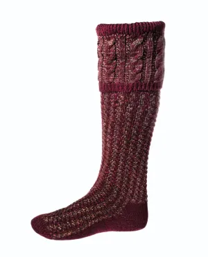 House of Cheviot Reivers hunting, shooting, farming and fishing socks in Merlot. Now 40% off