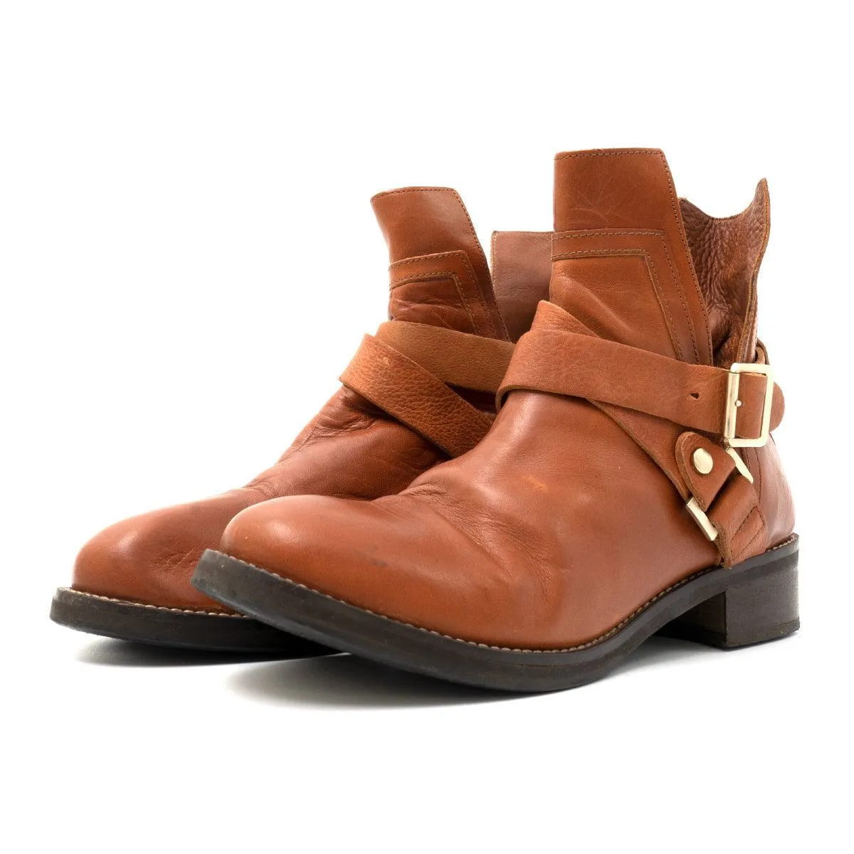 Hugo Boss Ankle Boots Leather Brown Colour For Women