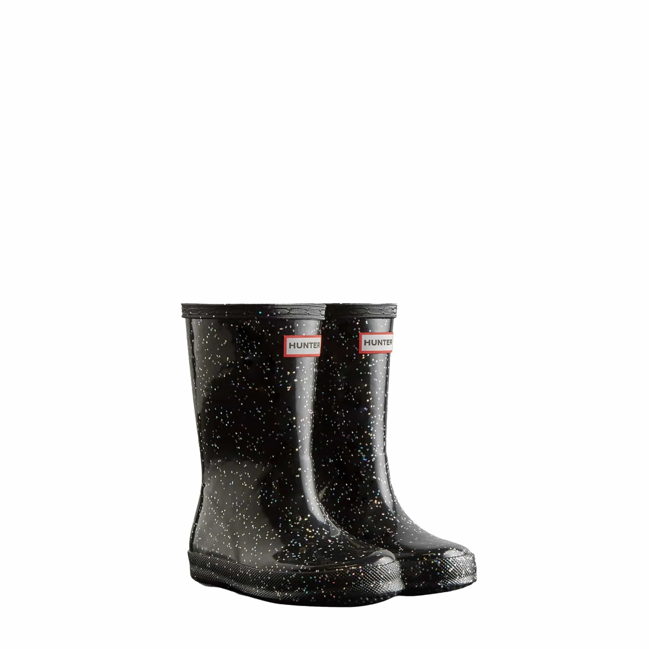 Hunter Kids First Classic Rain Boots - Giant Glitter Black