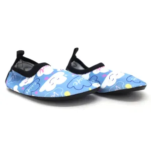 Kid's Girl Clouds Print Water Shoes,Blue