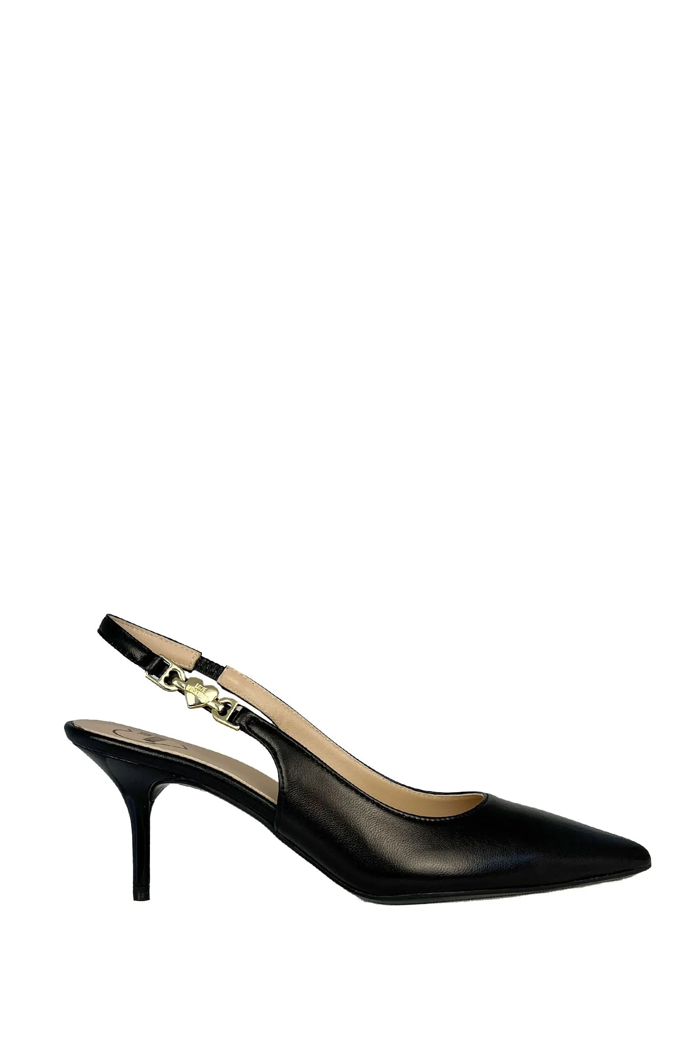 Love Chain-strap 70 Slingback Pump - Black Leather