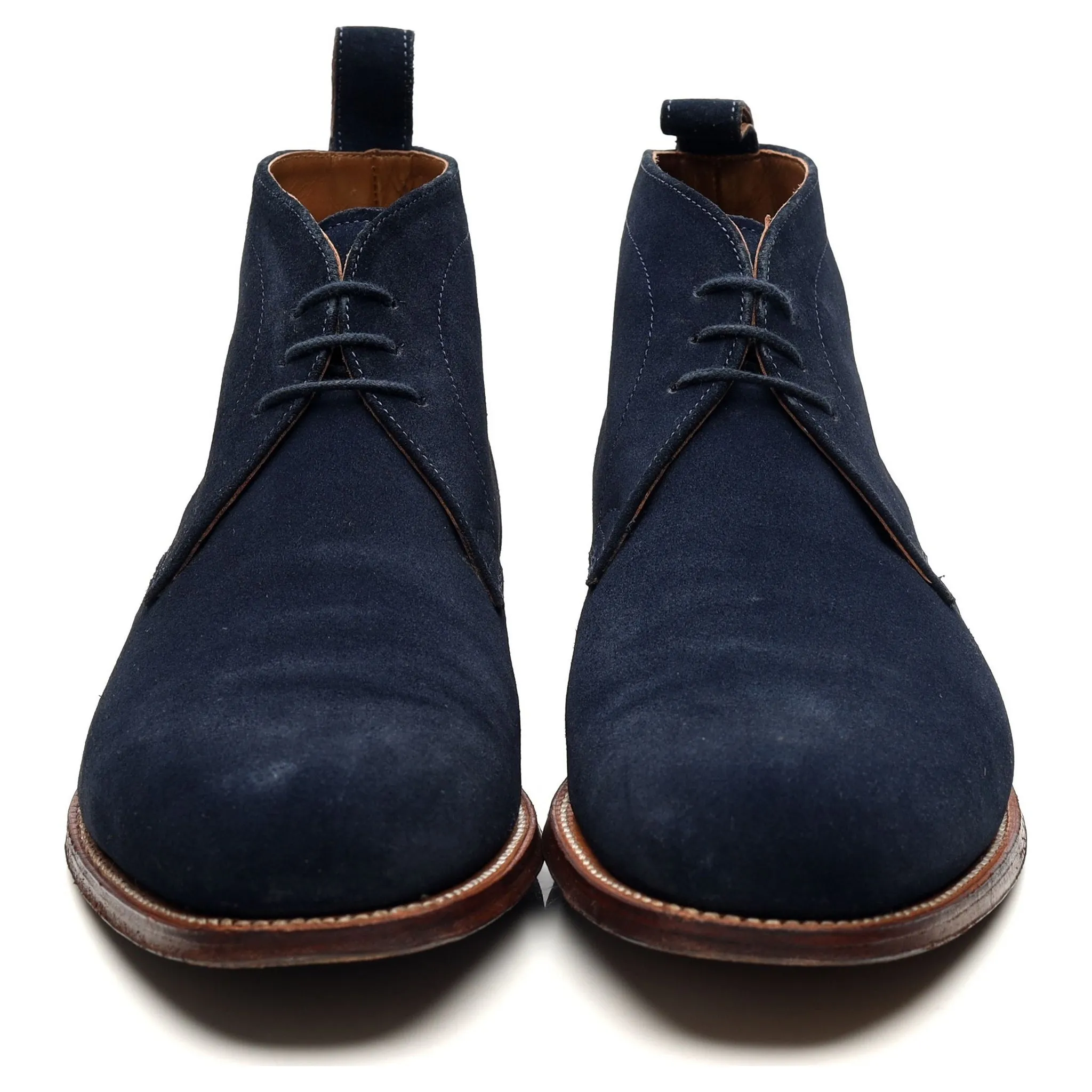 'Marcus' Navy Blue Suede Chukka Boots UK 9 F