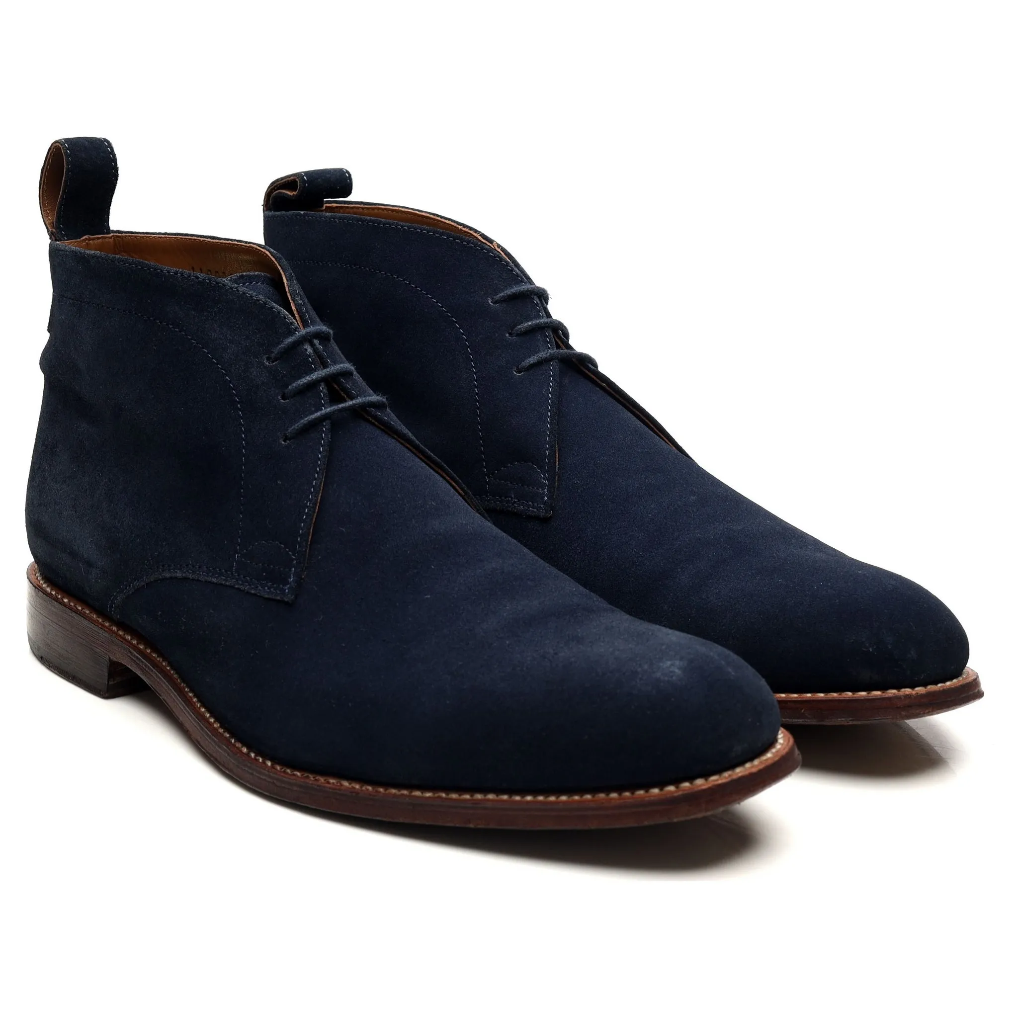 'Marcus' Navy Blue Suede Chukka Boots UK 9 F