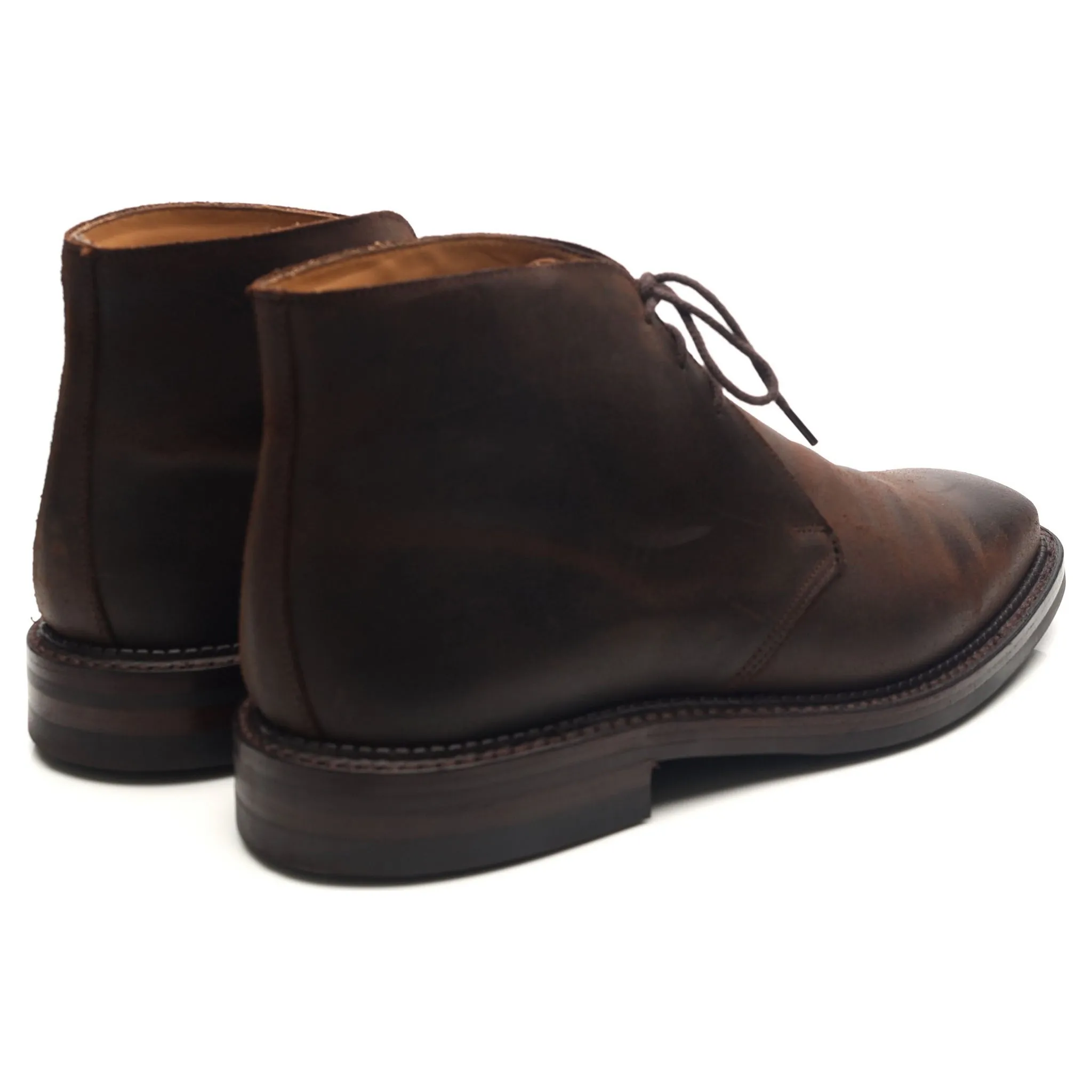 'Molton' Dark Brown Rough-Out Suede Chukka Boots UK 8.5 E