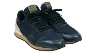 Navy Suede Mesh Low Top Rock Runner Trainer