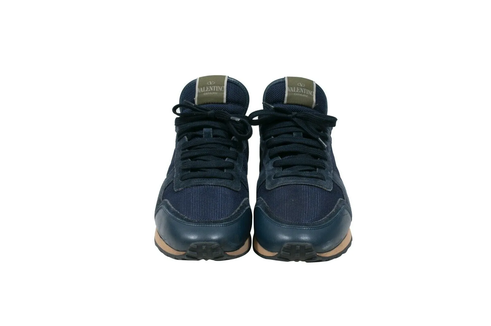 Navy Suede Mesh Low Top Rock Runner Trainer