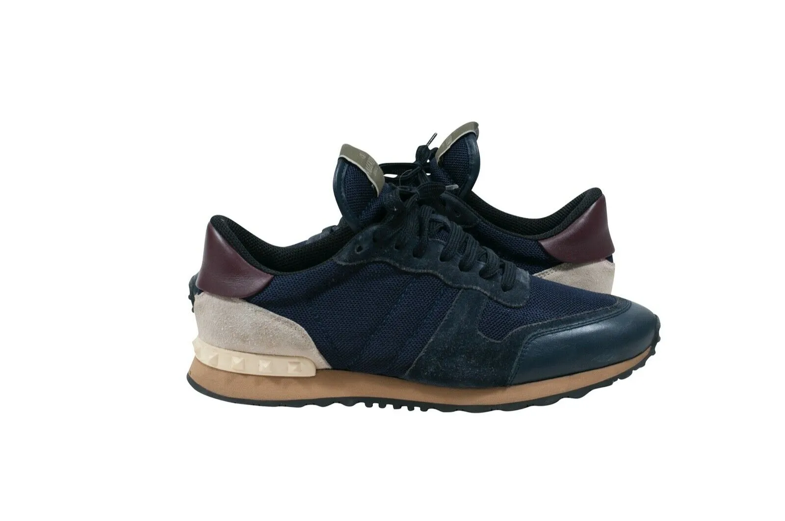 Navy Suede Mesh Low Top Rock Runner Trainer