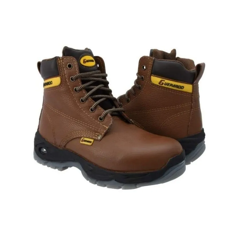 NDP-0503 GUEPARDO Botin de Trabajo Suela Poliuterano Cafe Steel Toe