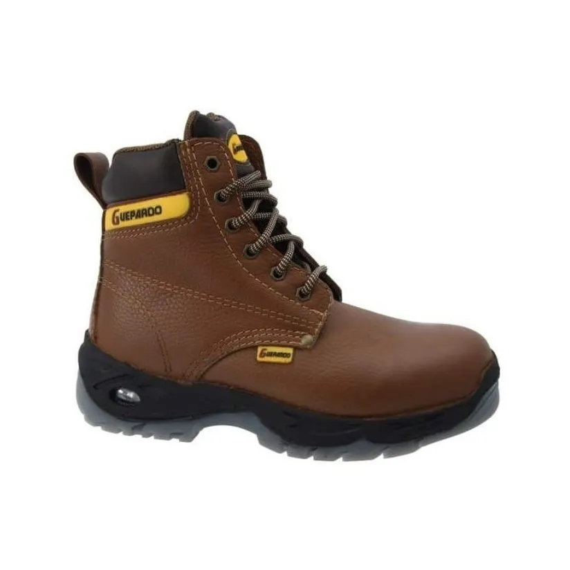 NDP-0503 GUEPARDO Botin de Trabajo Suela Poliuterano Cafe Steel Toe