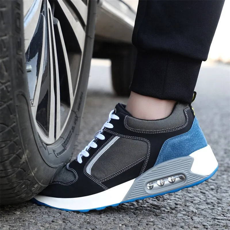 New 2022 Staleneus Work Shoes Steel Toe Cap Patchwork Men Safety Sneakers Cozy Air Cushion Indestructible Boots Male Footwear