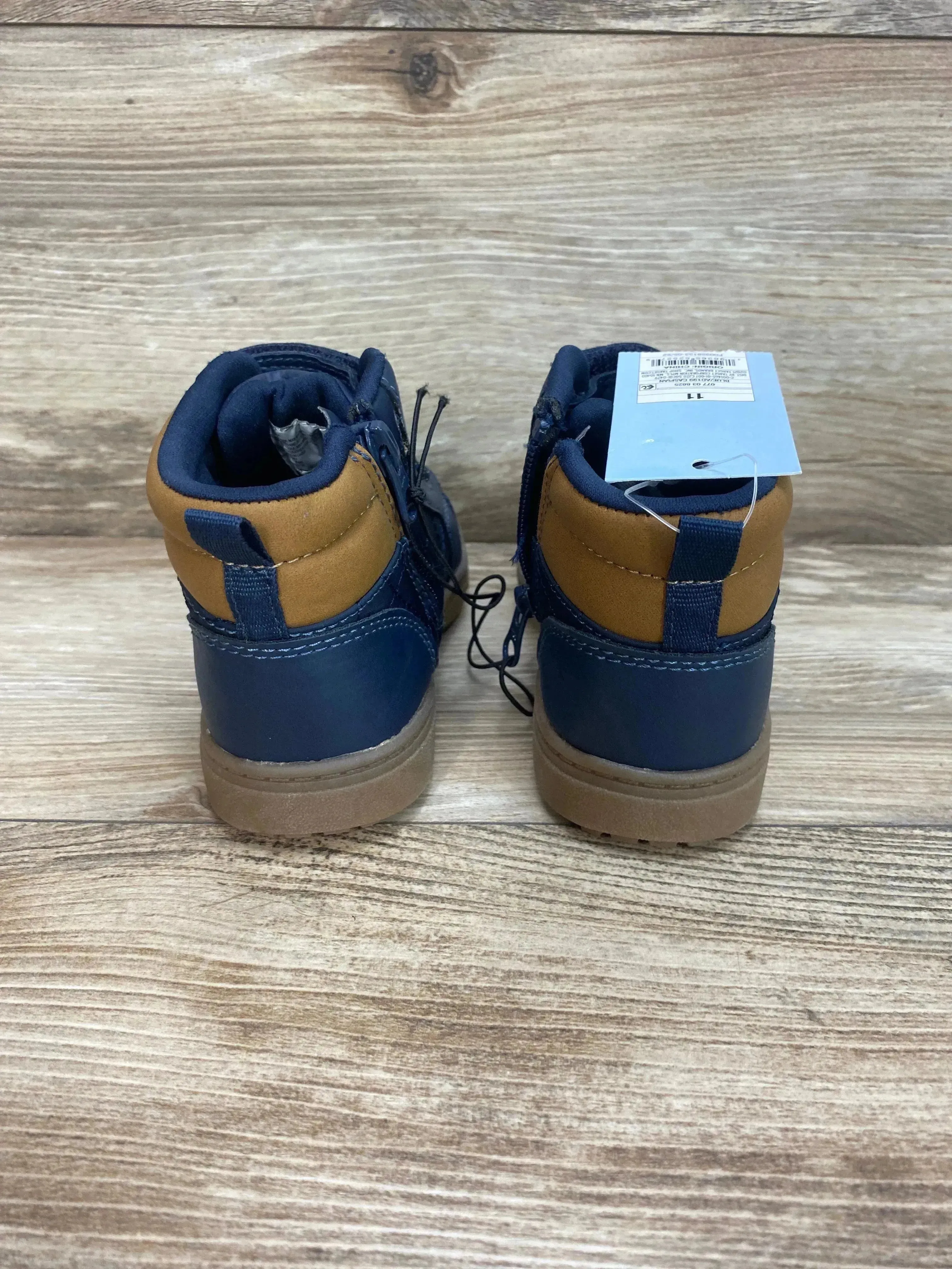 NEW Cat & Jack Toddler Slip-On Zipper Chukka Boots Blue Sz 11c