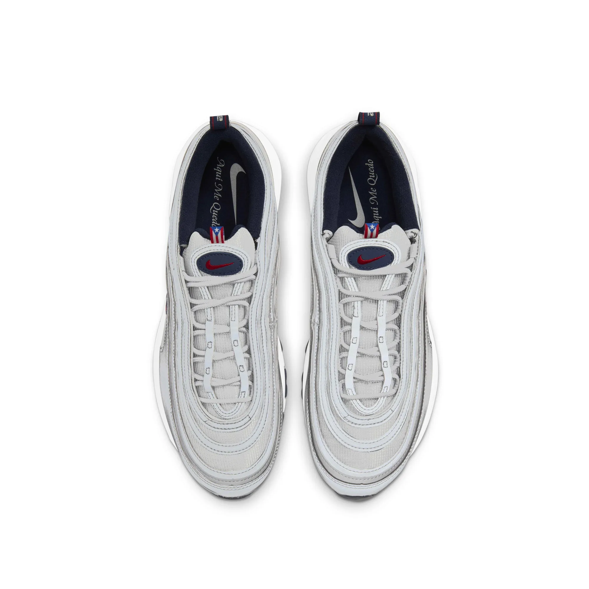 Nike Mens Air Max 97 Puerto Rico Shoes 'Metallic Silver'