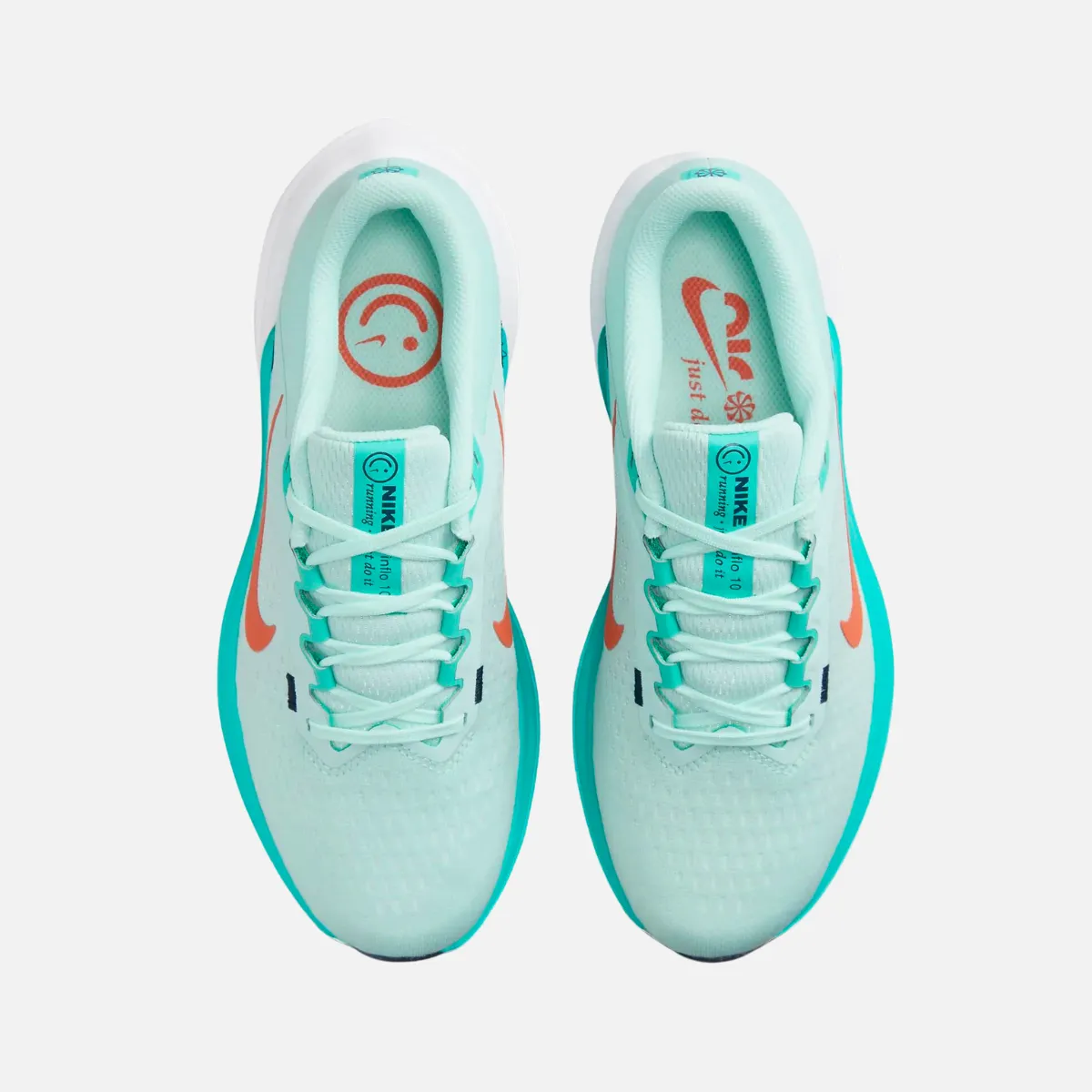 Nike Winflo 10 Women's Road Running Shoes -Jade Ice/Clear Jade/White/Picante Red