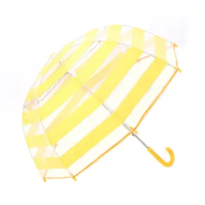 Pluie Pluie Girls Yellow Striped Umbrella